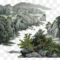 精致山水画