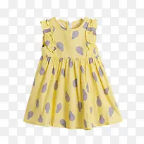 水滴图案黄色童裙
