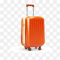 橙色行李箱矢量图