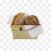 竹框里的面包图片素材