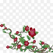 手绘花卉植物形状造型