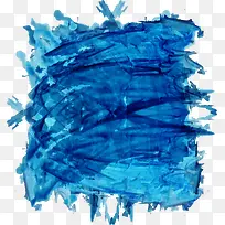 个性蓝色水彩涂鸦
