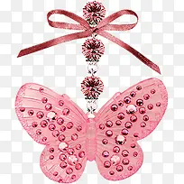 粉色水晶蝴蝶