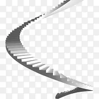 灰色的弯曲建筑物