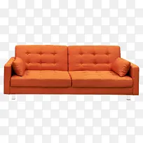 橘色布艺沙发