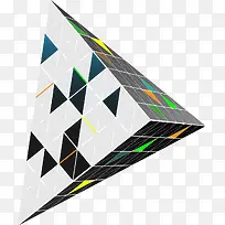 方块拼接的酷炫三棱锥体