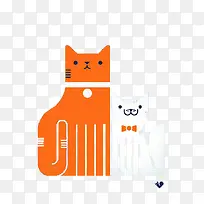 黄猫与白猫