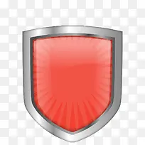 红色条纹安全盾牌