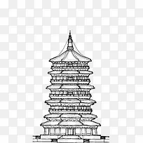 名胜古迹雷峰塔