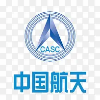 蓝色中国航天logo标志