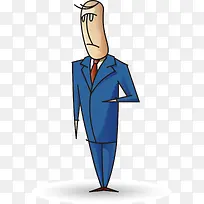 人物插画丧气的男人