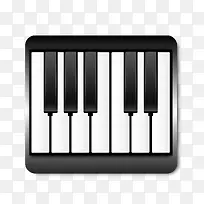 黑白钢琴图标