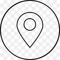 定位位置标记导航销的地方指针圆