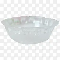 磨砂透明水晶沙拉苹果碗