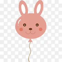 矢量图可爱的小兔子气球