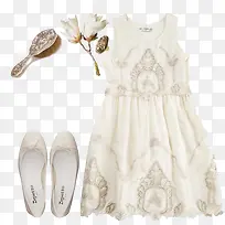 白色公主连衣裙