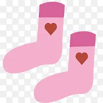 粉色棉袜