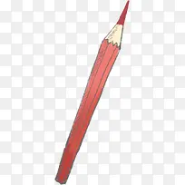 创意合成水彩红色的铅笔效果设计