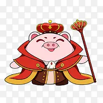 卡通手绘猪界王子殿下