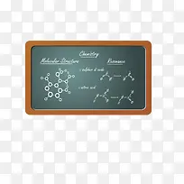 卡通手绘分子式黑板报