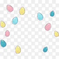 复活节多彩彩蛋背景