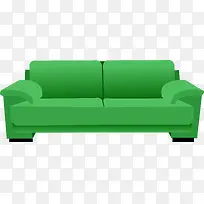 绿色沙发矢量图