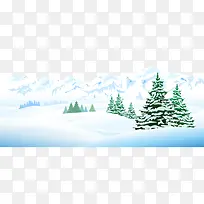 雪山雪景矢量图片免费下载