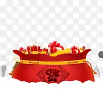 红色节日礼盒福袋