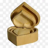 心形实木盒子