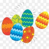 复活节各式多彩彩蛋