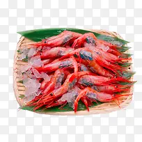 筛子里的红色海虾