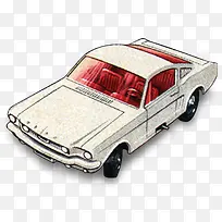 福特野马车顶年代的火柴盒汽车图