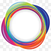 彩色线条圆环
