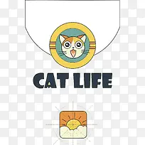 小猫宠物店logo图标