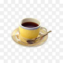 棕黄色免扣陶瓷咖啡杯冬日热饮