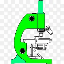 绿色的显微镜