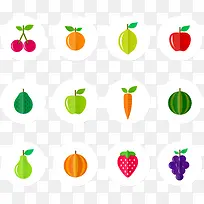 漂亮蔬菜水果图标