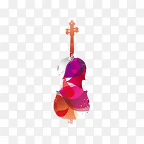 紫色炫酷小提琴