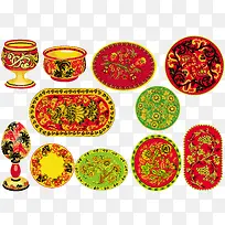中国古典花纹器皿
