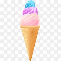紫色渐变冰淇淋