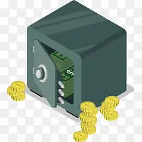矢量图小金库的钱