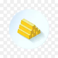 手绘盘子里的金条