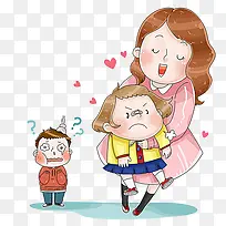 抱小孩的女人