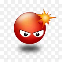 炸弹人“生气”表情图标