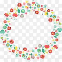 五颜六色碎花边框