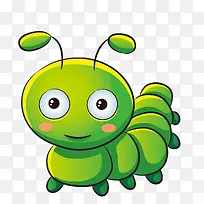 卡通版绿色的小虫子