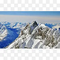 雪峰山雪岭摄影图