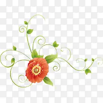 水彩花朵矢量图