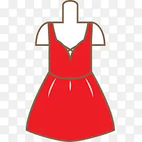 红色婚礼礼服长裙