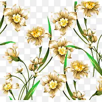 金色花朵图案